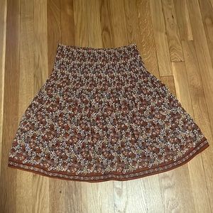 Max Studio Rust floral skirt